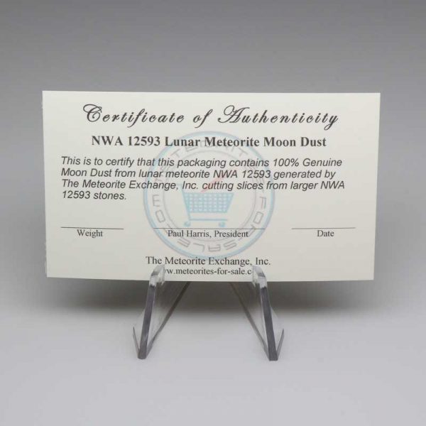 NWA 12593 Lunar Meteorite Dust 1.0g