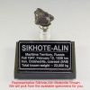 Sikhote-Alin Meteorite Display – Dark Grey Acrylic 4-5 grams