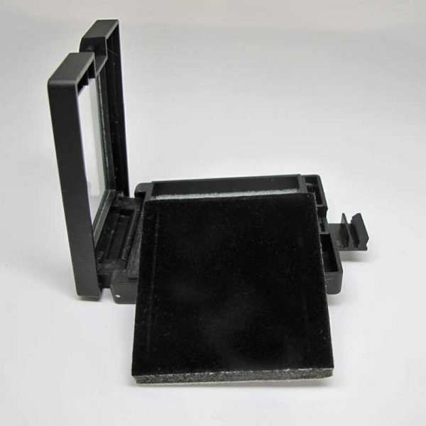Glass Top Black Plastic Display Box