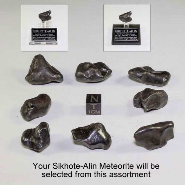 Sikhote-Alin Meteorite Display – Dark Grey Acrylic 18-20 grams