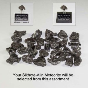 Sikhote-Alin Meteorite Display – Clear Acrylic 9-11 grams