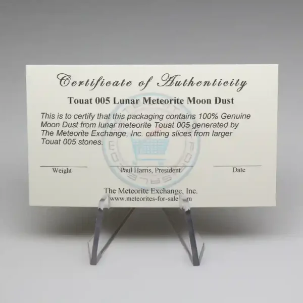 Touat 005 Lunar Meteorite COA