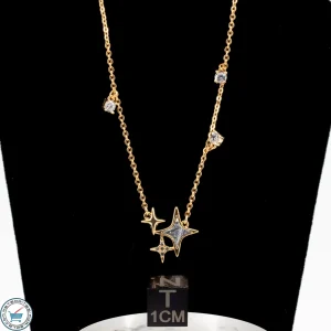 Aletai Iron Meteorite Gold Star Necklace
